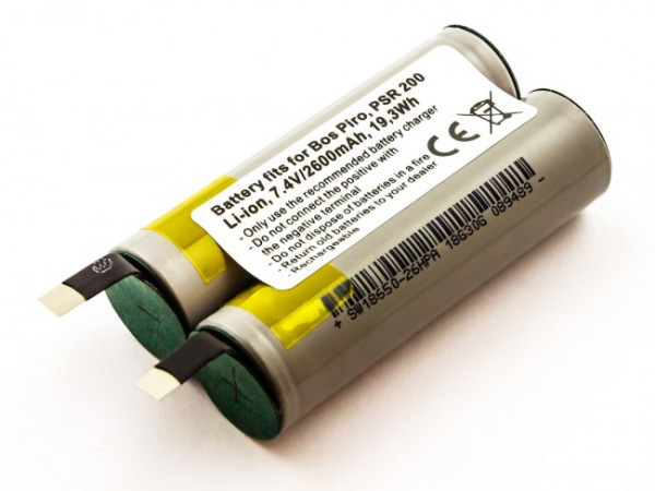 Batterij voor Bosch Grasschere AGS 7.2 LI, Batterijschrauber PSR200LI, Prio, als BST200, Li-Ion, 7,4V, 2,6 Ah