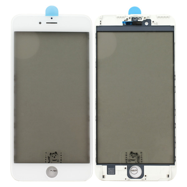 Display-Frontglas mit Rahmen, OCA, kaltgepresst, ohne Polarisator kompatibel mit iPhone 6s Plus,weiß