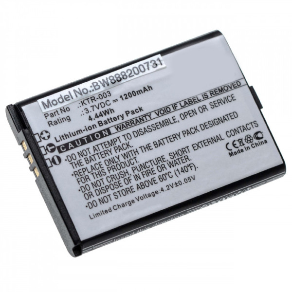 Batterij voor Nintendo New 3DS, als KTR-003, 3,7 V, 1200 mAh, Li-Ion