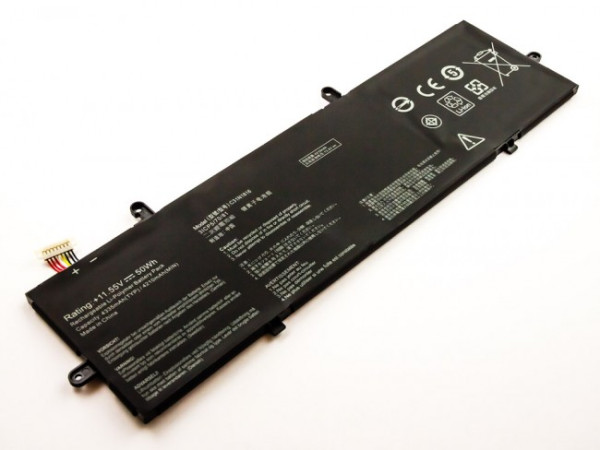 Batterij voor ZenBook 14 UX433FA, 14 UX434, Flip 13 UX362, Flip 13 UX362FA, UX403UA, als C31N1816, 4,33Ah