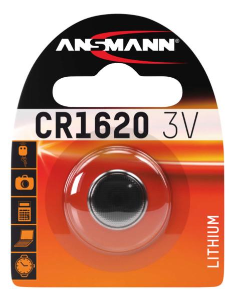Ansmann CR1620 Knopfzelle, als CR1620, DL1620, ECR1620, 1 Stück