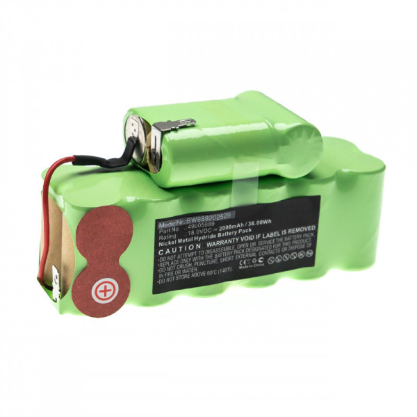 Batterij voor Batterij-Sauger Hoover SU180, SU180B8, SU180T2, SU180WT, als 49005889, Ni-Mh, 18V, 2Ah
