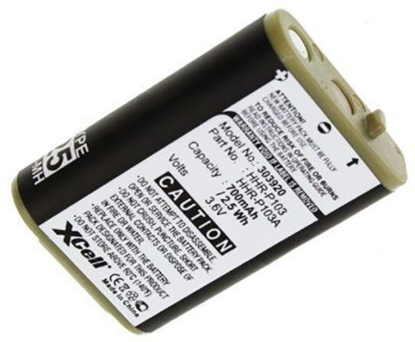 Batterij voor Panasonic KX-TCA255, KX-TGA 230, 271, 272, KX-TG2352, als GP T357, HHR-P103, HHR-P103A