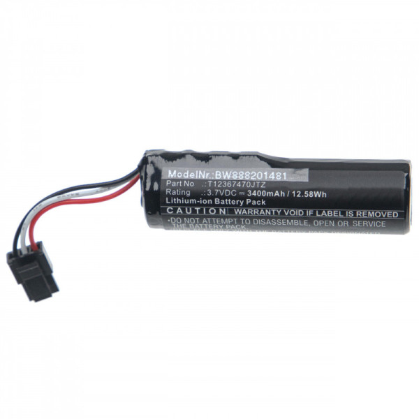 Batterij voor Logitech Ultimate Ears Blast, 1749LZ0PSAS8, 884-000741, als T12367470JTZ, 3,7 V, 3,4 Ah