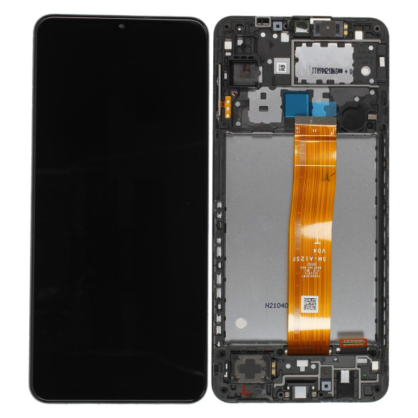 LCD-Kompletteinheit inkl. Rahmen für Samsung Galaxy A12 A125F, schwarz