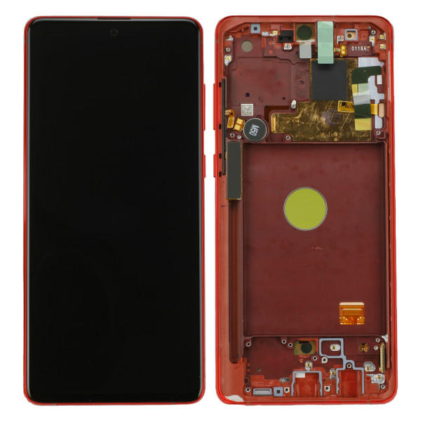 LCD Kompletteinheit inkl. Frontcover voor Samsung Galaxy Note 10 Lite N770F, rot