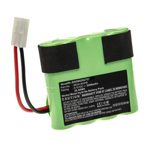 Batterij voor Poolsauger Water Tech Pool Blaster Max CG, als 9630-BHPB, Ni-Mh, 9.6V, 3Ah