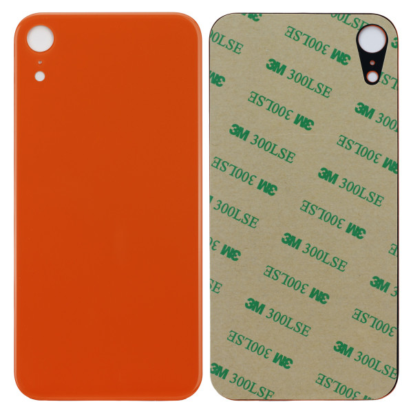 Koralle-farbige Glasabdeckung für Rückseite mit 3M Klebestreifen, passend für iPhone XR