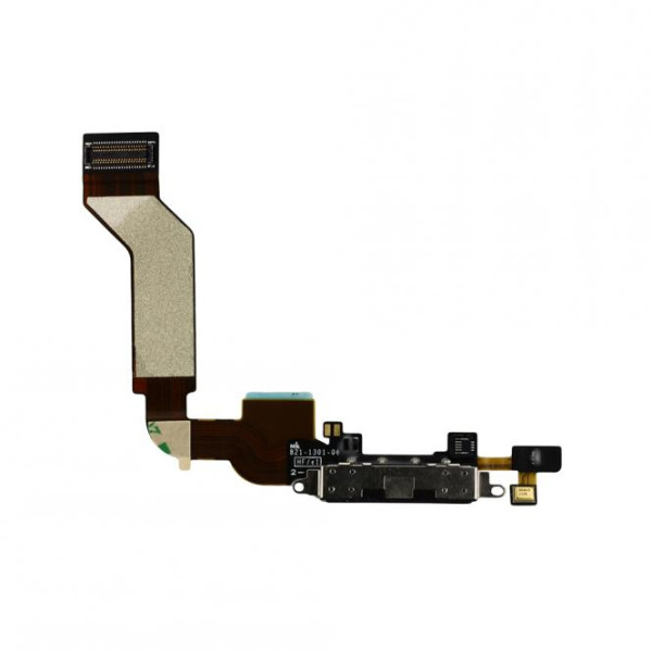Dock-Connector Lade-Anschluß mit Flexkabel voor Apple iPhone 4S, zwart