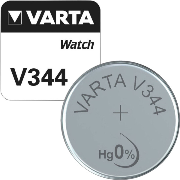 1 x Varta V344 Uhrenbatterie 1,55 V SR1136SW SR42 105mAh Batterie Knopfzelle 