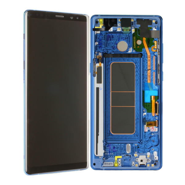 LCD Kompletteinheit inkl. Frontcover voor Samsung Galaxy Note 8 N950F, blau