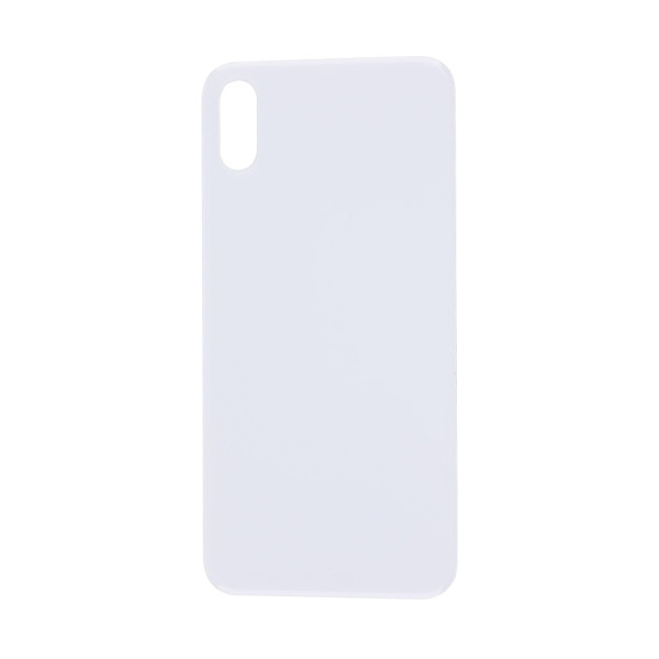 Silberner Akkudeckel (ohne Logo) mit Klebestreifen, passend für iPhone XS
