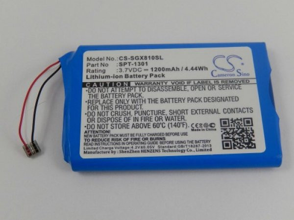 Batterij voor Skygolf SkyCaddie Touch, X8F-SC Touch, als SPT-1301, 3.7V, 1200 mAh