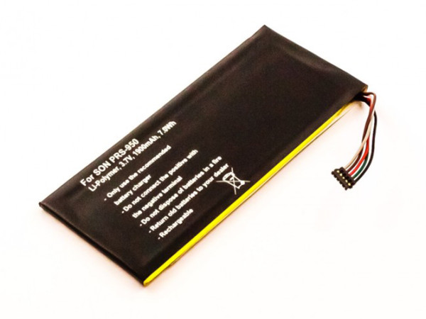 Batterij voor Sony eBook Reader PRS-950, als LIS1460HEPC, 1900 mAh, 3.7V