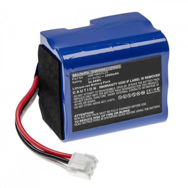 Batterij voor Batterij-Sauger Philips FC6721, FC6722, FC6729, SpeedPro, SpeedPro Aqua, als INR18650C25, 2,5Ah