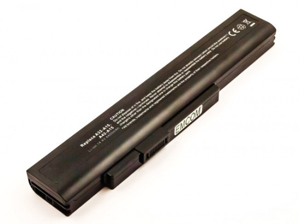 Batterij voor Medion Akoya E6221, E7201, P6633, MD97744, MSI A6400, CX640, als A32-A15, 14,4V, 4.400mAh