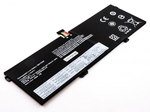 Batterij voor Lenovo Yoga 7 Pro-13IKB, Yoga C930-13IKB, als 2lCP5/44/128-2, L17M4PH2, 7,68 V, 7,82 Ah