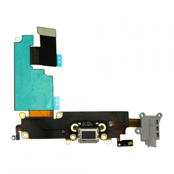 Dock-Connector Lade-Anschluß mit Flexkabel, Lautsprecher-Audio-Buchse für Apple iPhone 6 Plus, grau