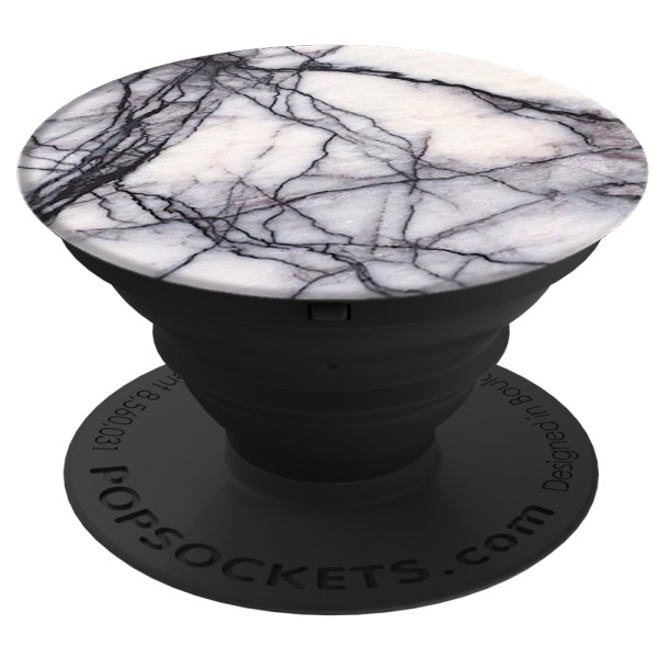 PopSockets PopGrip White Marble - ausziehbarer Griff voor Handys