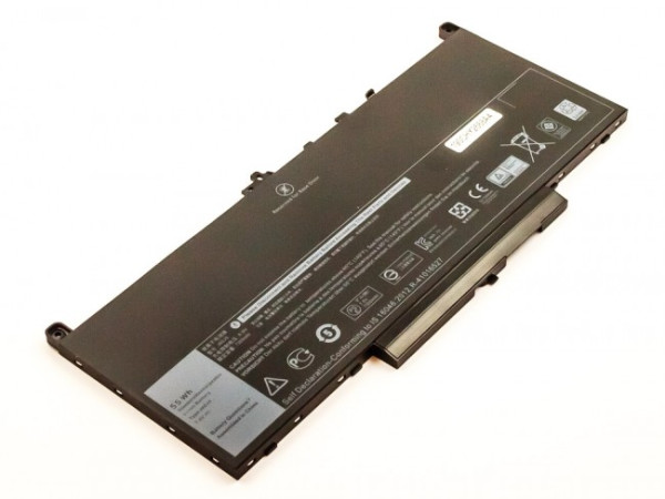 Batterij voor Dell Latitude 12 E5250, 12 E7270, als 0MC34Y, 242WD, J60J5, MC34Y, NJJ2H, R1V85, 7200 mAh