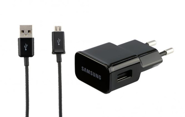 Netzlader original Samsung ETA-U90EBE mit USB-Kabel, zwart voor Galaxy J1 J100, J1 J120, J3 J300