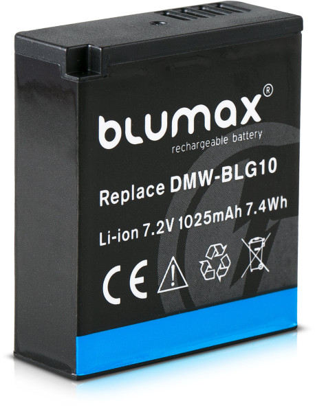 Batterij voor Panasonic Lumix DMC, GF3, GF5, GF6, GF7, GX7, LX100, als DMW-BLG10, BP-DC15, 1025 mAh