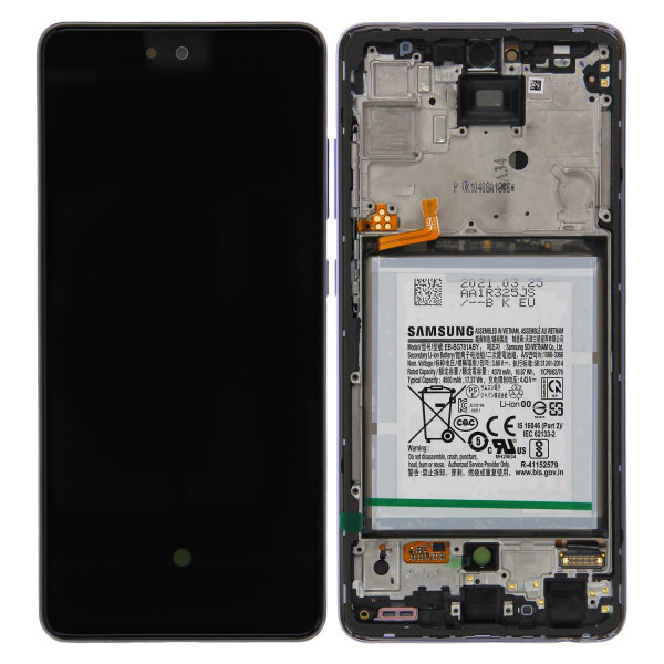 LCD-Kompletteinheit inkl. Akku für Samsung Galaxy A52 A525F, Galaxy A52 5G A526B, violett