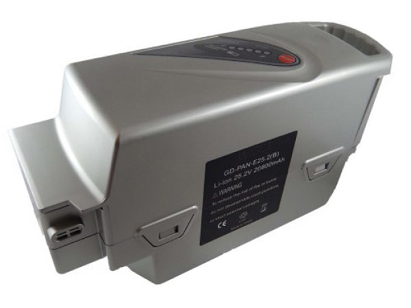 Batterij voor Flyer eBikes mit 26V Panasonic Antrieb, C-,L-,R-,S-,T-Serie, Raleigh, 20.8Ah, silber