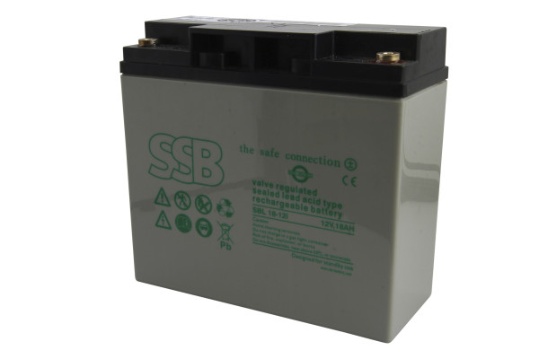 Blei-Akku SSB, SBL18-12 i, 10 Jahresbatterie, M5 Schraubanschluss, 12 V, 18 Ah