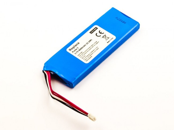 Batterij voor JBL Pulse 2, als 5542110P, 3.7 V, 6000 mAh, Li-Po