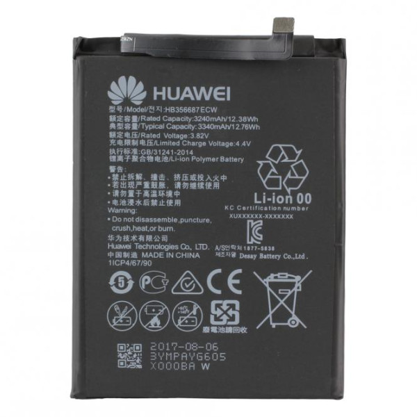 Batterij Original Huawei HB356687ECW voor Mate 10 Lite, Nove 2 Plus, P Smart