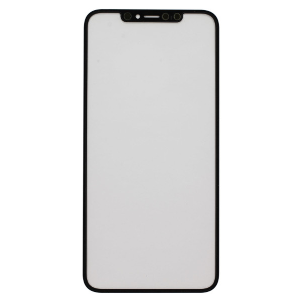 Frontglas mit Klebestreifen (Optical Clear Adhesive) und Rahmen (schwarz), passend für iPhone XS Max