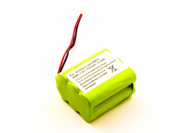 Batterij voor Batterij-Sauger und Batterij-Wischer Dirt Devil Evo M678, als 0678004, GPHC152M07, 1500 mAh, 7.2V
