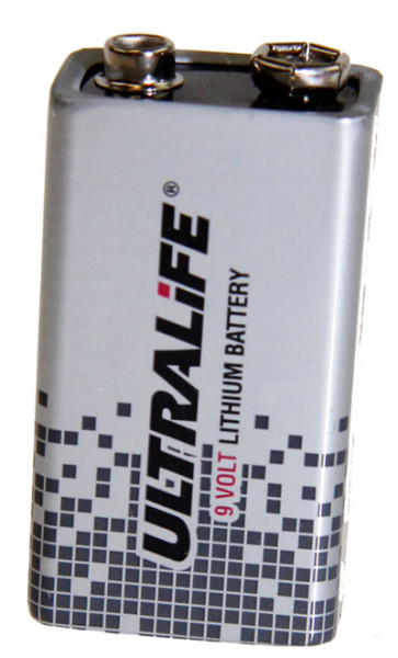 Lithium-Batterie UltraLife U9VL, 6AM6, 9 Volt, 1200 mAh, als 6AM6, 9V E-Block, 6LR21, Size 9V, 4022