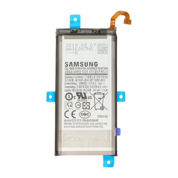 Akku Original Samsung für Galaxy A8 2018 SM-A530F, Typ EB-BA530ABE , 3000 mAh, 3.85V