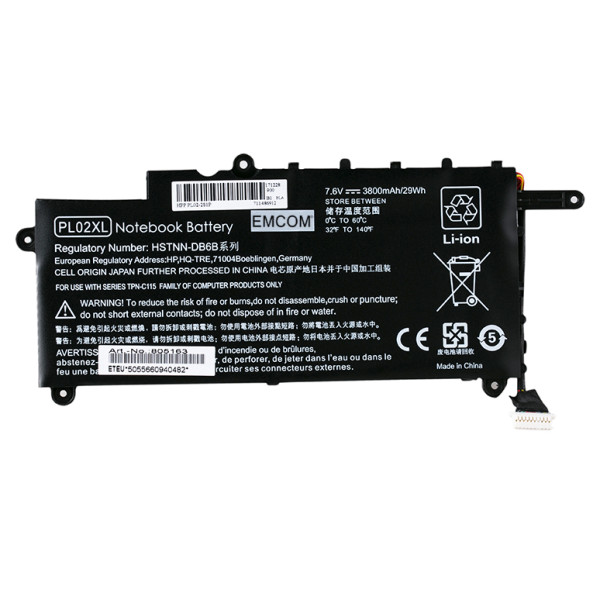 Batterij voor HP Pavilion 11 X360, als PL02XL, HSTNN-DB6B, HSTNN-LB6B, TPN-C115, 751681-421
