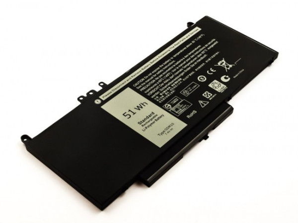 Batterij voor Dell Latitude E5250, E5270, E5450, E5470, E5550, E5570, als 08V5GX, 5200 mAh