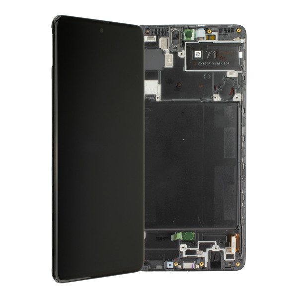 LCD-Kompletteinheit für Samsung Galaxy A71 A715F, schwarz
