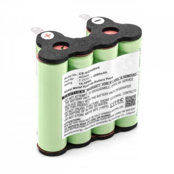 Batterij voor Batterij-Sauger AEG / Electrolux AG406, ZB4106WD, als 90005510600, AG4106, AG4108, 7,2V, 2Ah