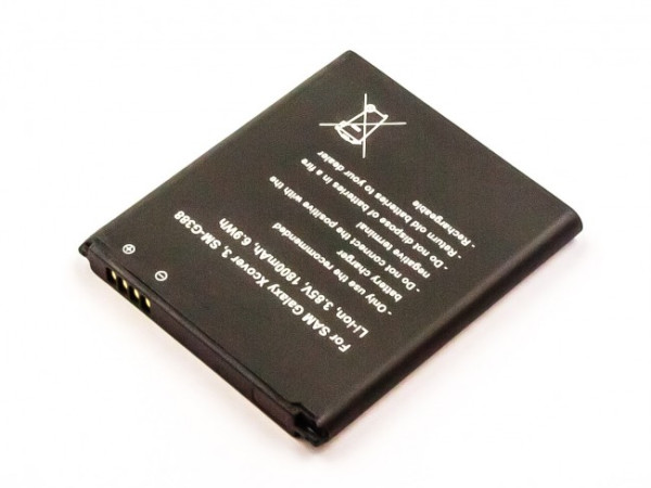 Batterij voor Samsung Galaxy Xcover 3 SM-G388, als EB-BG388BBE, 2000 mAh, 3.9V Lithium Ionen