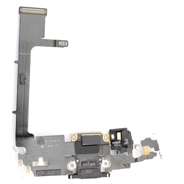 Dock-Connector mit Flexkabel, passend für iPhone 11 Pro, inkl.angelöteter Connector-Chip, Space-Grau