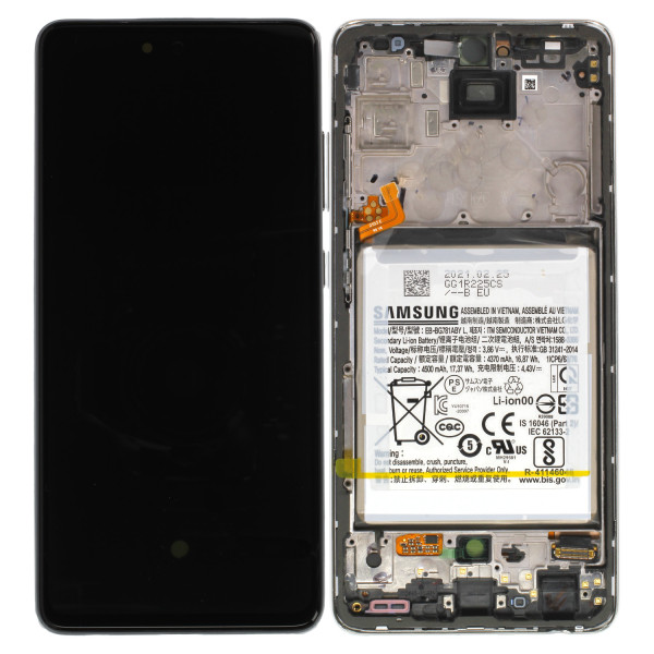 LCD-Kompletteinheit inkl. Batterij voor Samsung Galaxy A52 A525F, Galaxy A52 5G A526B, weiß