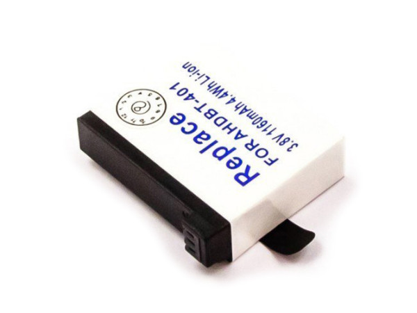 Batterij voor Action-Kamera GoPro HERO4, als AHDBT-401, BT-401, Li-Ion