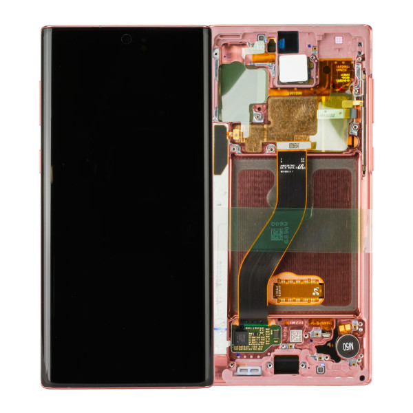 LCD Kompletteinheit inkl. Frontcover voor Samsung Galaxy Note 10 N970F, pink