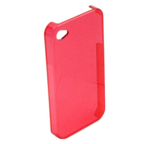 Hard Cover voor Apple iPhone 4, 4S - Konkis - CRYSTAL, rot