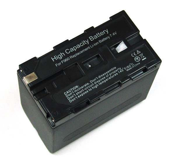 Batterij als Sony NP-F960, NP-F970 voor CCD-TR, CCD-TRV, DCR-TR, DCR-TRV, DCR-VX, DSR-PD, HDR-FX, 6600mAh