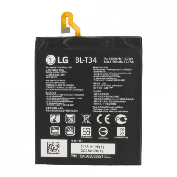 Batterij Original LG voor V30, Typ BL-T34, 3.85V, 3300 mAh