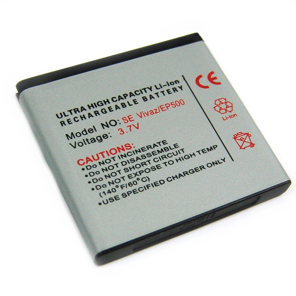 Batterij voor SonyEricsson Vivaz, Vivaz pro, Xperia mini, Xperia mini pro, Xperia X8, is gelijk aan EP500
