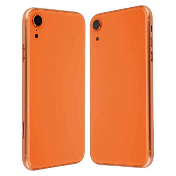 Koralle-farbiges Cover (ohne Logo) für Rückseite, inkl. Tastenset und SIM-Halter, für iPhone XR