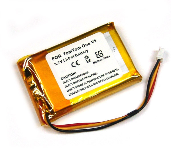 Batterij voor TomTom One V1 (1. GENERATION), als F54629631, Li-Polymer